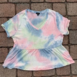 Lane Bryant Crepe Tie-Dye Shirt